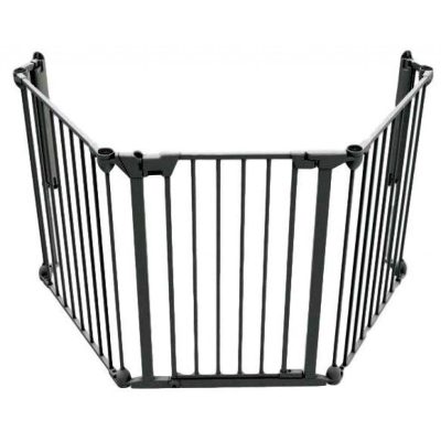 Tarc de siguranta modular cu 3 panouri, metal negru, Noma N93491 - Porti si Tarcuri de Siguranta - Mercaton Store