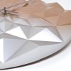 Ceas geometric de precizie, analog, de perete, creat de designer, model DIAMOND, roz auriu metalic, TFA 60.3063.51 - Ceas de Perete - Mercaton Store