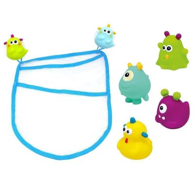 Set saculet cu 4 jucarii de baie Monstruleti ESCABBO 37027 - Jucarii de Baie - Mercaton Store