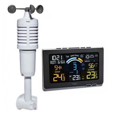 Statie meteo digitala Spring Breeze cu senzor extern wireless de temperatura, umiditate, viteza vant TFA 35.1140.01 - Statii Meteo - Mercaton Store