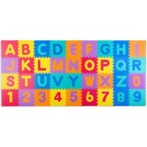 Salteluta de joaca 120 x 270 cm cu litere si cifre MCT 7487 – Multicolora