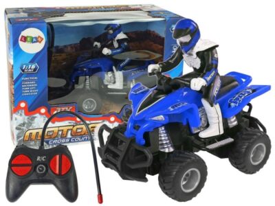 ATV albastru RC pentru copii Quad cu telecomanda 27 Mhz MCT 9384 - Jucarii cu Telecomanda - Mercaton Store