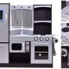 Bucatarie din lemn pentru copii, cu frigider, cuptor si cuptor cu microunde, silver/gri, MCT2637 - Bucatarii si Accesorii - Mercaton Store