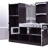 Bucatarie din lemn pentru copii, cu frigider, cuptor si cuptor cu microunde, silver/gri, MCT2637 - Bucatarii si Accesorii - Mercaton Store