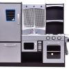 Bucatarie din lemn pentru copii, cu frigider, cuptor si cuptor cu microunde, silver/gri, MCT2637 - Bucatarii si Accesorii - Mercaton Store