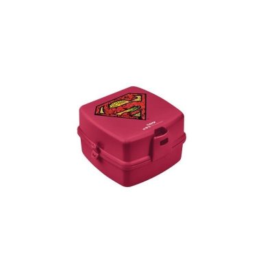 Cutie pentru sandwich de copii, Superman, plastic rosu, 15x14x9 cm, Tuffex 509-51 - Boluri si Castroane - Mercaton Store