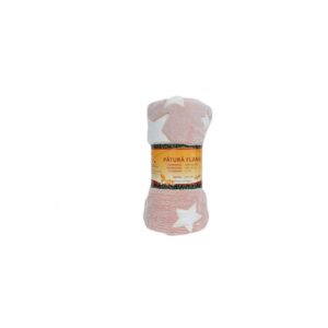 Paturica cu stelute fosforescente, Flanel, 170X130 cm, roz - Diverse - Mercaton Store