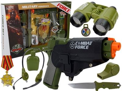 Set de joaca pentru copii, pistol cu toc, binoclu si diverse accesorii de armata MCT 7865 - Jucarii interactive - Mercaton Store Set de joaca pentru copii, pistol cu toc, binoclu si diverse accesorii de armata MCT 7865 - Jucarii interactive - Mercaton Store