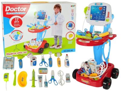 Set trusa doctor, tip carucior pentru copii, cu accesorii de jucarie, multicolor MCT 5929 - Jucarii interactive - Mercaton Store