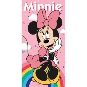 Prosop pentru copii din bumbac, Minnie Mouse, 70x140 cm, MCT-01 - Alte Accesorii Casa - Mercaton Store