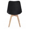Scaun stil scandinav, lemn, velur, negru, 49x60x82 cm, Bari - Scaune pentru Casa - Mercaton Store