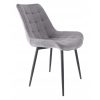 Scaun stil scandinav, metalic, velur, gri, 53x63x83 cm, Misty - Scaune pentru Casa - Mercaton Store