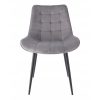 Scaun stil scandinav, metalic, velur, gri, 53x63x83 cm, Misty - Scaune pentru Casa - Mercaton Store