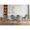 Scaun stil scandinav, metalic, velur, gri, 53x63x83 cm, Misty - Scaune pentru Casa - Mercaton Store