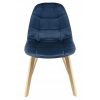 Scaun stil scandinav, velur si PU, albastru marin, 43x54x81 cm, Colin - Scaune pentru Casa - Mercaton Store