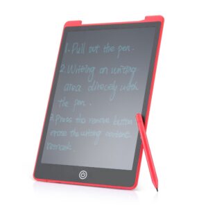 Tableta grafica LCD pentru copii, scris si desenat, 10″, 25.5 X 17.5 X 0.9 cm, Rosu