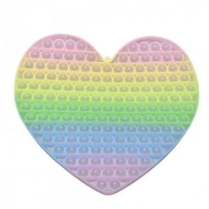 Jucarie senzoriala antistres pentru copii, Pop It Now, Inimioara Uriasa Fosforescenta, Multicolor, model 4 - Jucarii interactive - Mercaton Store