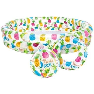 Set piscina gonflabila pentru copii, + Colac + Minge, Intex 59469, 132 x 28 cm, Multicolor - Piscine si Accesorii - Mercaton Store Set piscina gonflabila pentru copii, + Colac + Minge, Intex 59469, 132 x 28 cm, Multicolor - Piscine si Accesorii - Mercaton Store