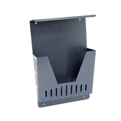 Cos/cutie publicitara, pentru ziare, cu acoperis, gri, format A4, 23x11x36.5 cm, Damech - Cutii postale - Mercaton Store