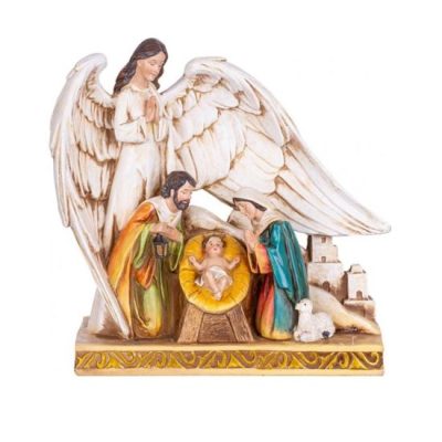 Decoratiune Craciun, polirasina, Nasterea lui Iisus, inger, 21.5 cm, Magic Home - Decoratiuni de craciun - Mercaton Store