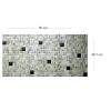 Panou decorativ, PVC, model mozaic, striat, nuante gri, 96x48.5 cm - Placi decorative - Mercaton Store