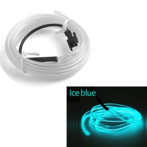 Fir Neon Auto "EL Wire" culoare Albastru Turcoaz, lungime 5M, alimentare 12V, droser inclus - Lumini Ambientale - Mercaton Store