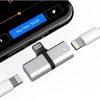 Adaptor 2in1 Lighting,  HF/audio si incarcare, compatibil cu iPhone, 2 x Lighting, 5V/2A, 48KHz/24-bit, Argintiu - Cablu de Date si Incarcare Telefoane - Mercaton Store
