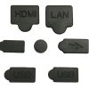 Set 7 capace din silicon pentru protectie porturi consola PlayStation 5, Negru - Alte Accesorii - Mercaton Store