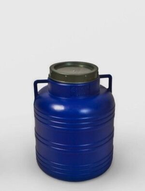Bidon 20 litri, cu capac prin infiletare si manere, Plastic Albastru sau Alb - Bidoane si canistre pentru depozitare - Mercaton Store