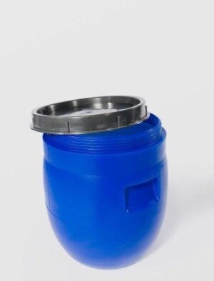 Bidon 23 litri, gura mare, cu capac prin infiletare, Plastic Albastru - Bidoane si canistre pentru depozitare - Mercaton Store