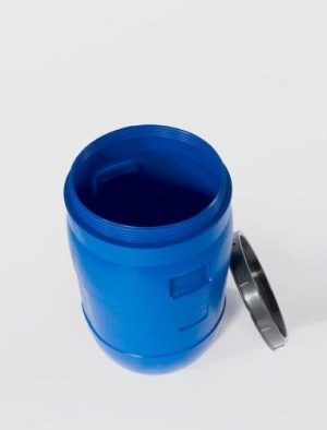 Bidon 35 litri, gura mare, cu capac prin infiletare, Plastic Albastru - Bidoane si canistre pentru depozitare - Mercaton Store