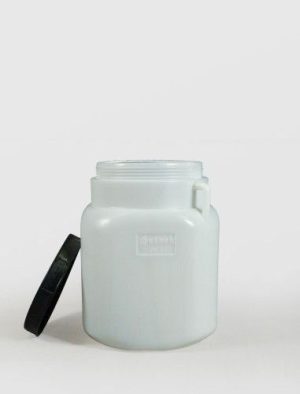 Bidon patrat 30 litri, cu capac prin infiletare si manere, Plastic Alb sau Albastru - Bidoane si canistre pentru depozitare - Mercaton Store