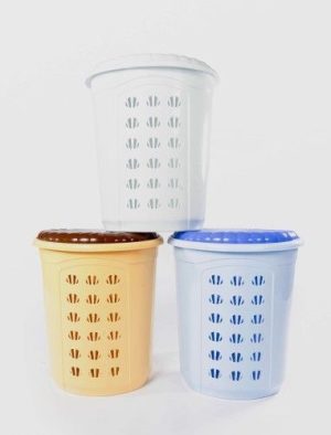 Cos de Rufe cu capac Scoica, 54 Litri, 46x36x54 cm, Plastic, diverse culori - Cosuri de rufe - Mercaton Store