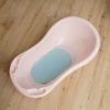 Covoras de baie antialunecare cu ventuze, din cauciuc natural, antibacterian, oval, 42 x 25 cm, albastru, MyHappyBath Mat, Reer 76023 - Igiena - Mercaton Store