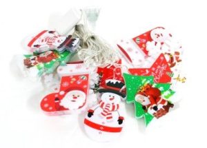 Instalatie de Craciun, tip perdea decor cu figurine Craciun, lumina multicolora, 3 metri - Instalatii de Craciun - Mercaton Store