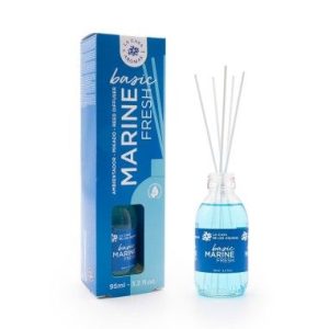 Odorizant de camera, cu betisoare de rattan, Basic, miros Marine, 95ml - Parfum de Camera - Mercaton Store