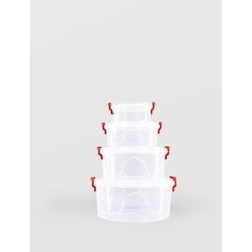 Set 4 cutii rotunde cu manere laterale si capac etans, Transparent, 300 ml, 600 ml, 1.5 L, 2.4 L - Caserole si Cutii Alimente - Mercaton Store Set 4 cutii rotunde cu manere laterale si capac etans, Transparent, 300 ml, 600 ml, 1.5 L, 2.4 L - Caserole si Cutii Alimente - Mercaton Store