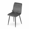 Scaun bucatarie/living, Mercaton, Lava, catifea, metal, gri si negru, 43x51x90 cm - Scaune pentru Casa - Mercaton Store