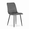 Scaun bucatarie/living, Mercaton, Lava, catifea, metal, gri si negru, 43x51x90 cm - Scaune pentru Casa - Mercaton Store