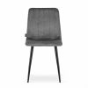 Scaun bucatarie/living, Mercaton, Lava, catifea, metal, gri si negru, 43x51x90 cm - Scaune pentru Casa - Mercaton Store