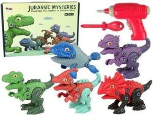 Set 5 dinozauri pentru copii, jucarii demontabile cu surubelnita, 10419 - Jucarii interactive - Mercaton Store