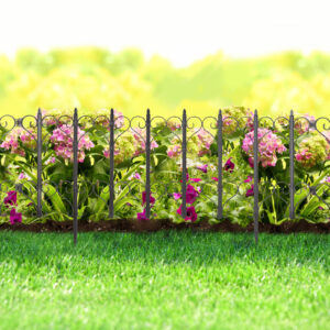 Gard decorativ pentru gradina Garden din plastic, 61 x 30 cm, Negru