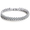 Bratara Tennis cu Pietre Semipretioase Zirconiu, 18 cm, Silver - Bratari - Mercaton Store