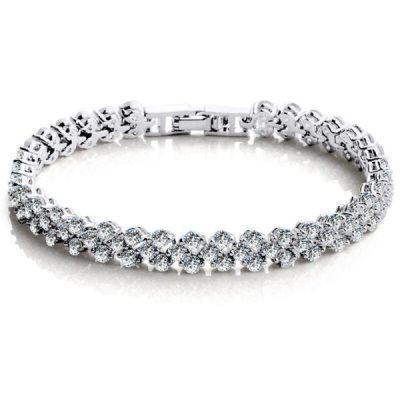 Bratara Tennis cu Pietre Semipretioase Zirconiu, 18 cm, Silver - Bratari - Mercaton Store