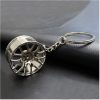 Breloc metalic,  model janta auto cromata, 9 x 3.5 cm, Argintiu - Brelocuri - Mercaton Store