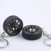 Breloc metalic anticoroziv,  model roata auto tunning cu janta si disc de frana, 10 x 3.5 x 2 cm, Negru - Brelocuri - Mercaton Store