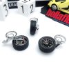 Breloc metalic anticoroziv,  model roata auto tunning cu janta si disc de frana, 10 x 3.5 x 2 cm, Negru - Brelocuri - Mercaton Store