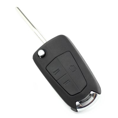 Carcasa cheie electronica tip briceag cu lama fixa si 3 butoane pentru Opel, Negru - Carcase de chei - Mercaton Store