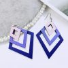 Cercei cu forma geometrica din lemn, 3 romburi, Mov, 11 x 6 cm - Seturi Cercei - Mercaton Store Cercei cu forma geometrica din lemn, 3 romburi, Mov, 11 x 6 cm - Seturi Cercei - Mercaton Store