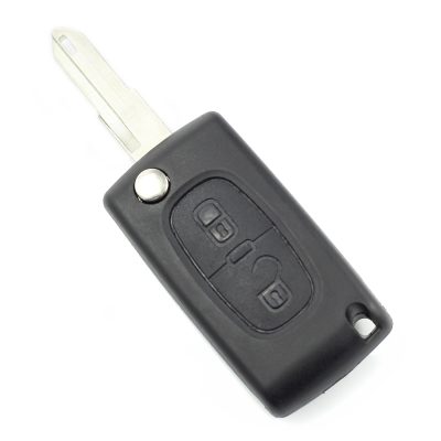 Citroen / Peugeot 206 - Carcasa tip cheie briceag cu 2 butoane si suport baterie - Carcase de chei - Mercaton Store